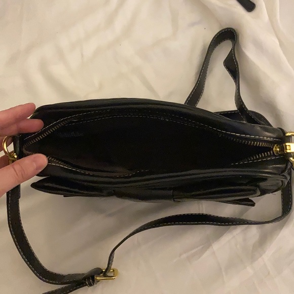 Black Bow Shoulder Purse - Picture 3 of 4